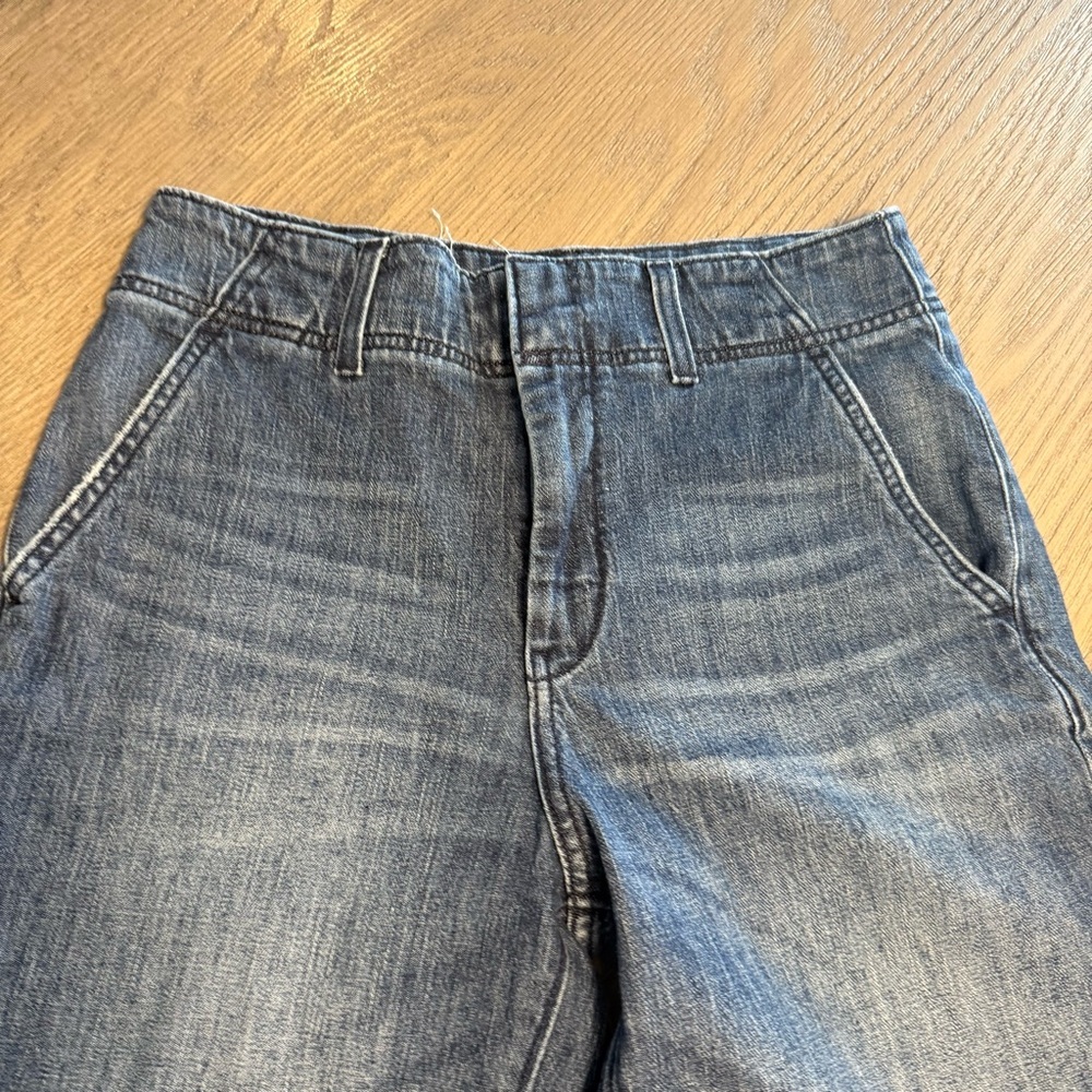 Pilcro Anthropologie Wide Leg Medium Wash Jeans Sz 27 Country Boho Classic - Picture 4 of 12